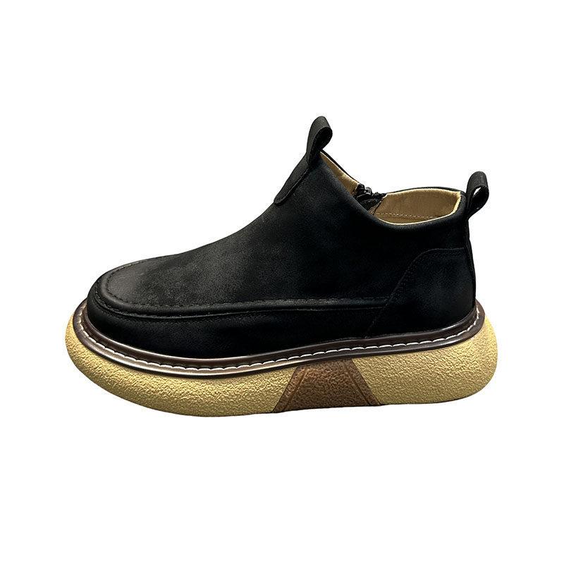 Martin boots spring and autumn new breathable leather surface platform retro casual shoes trendy shoes cr