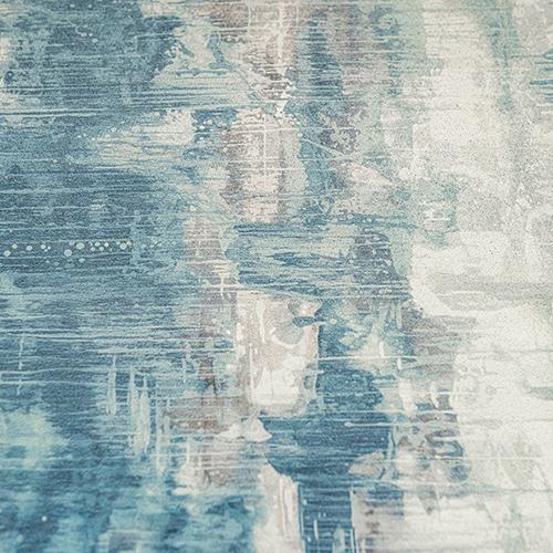 

1PC LOZUJOJU Artistic Blue and White Blend Printed Curtains with 70% Blackout for Bedroom Living Room Home Decor W100cm x L130cm