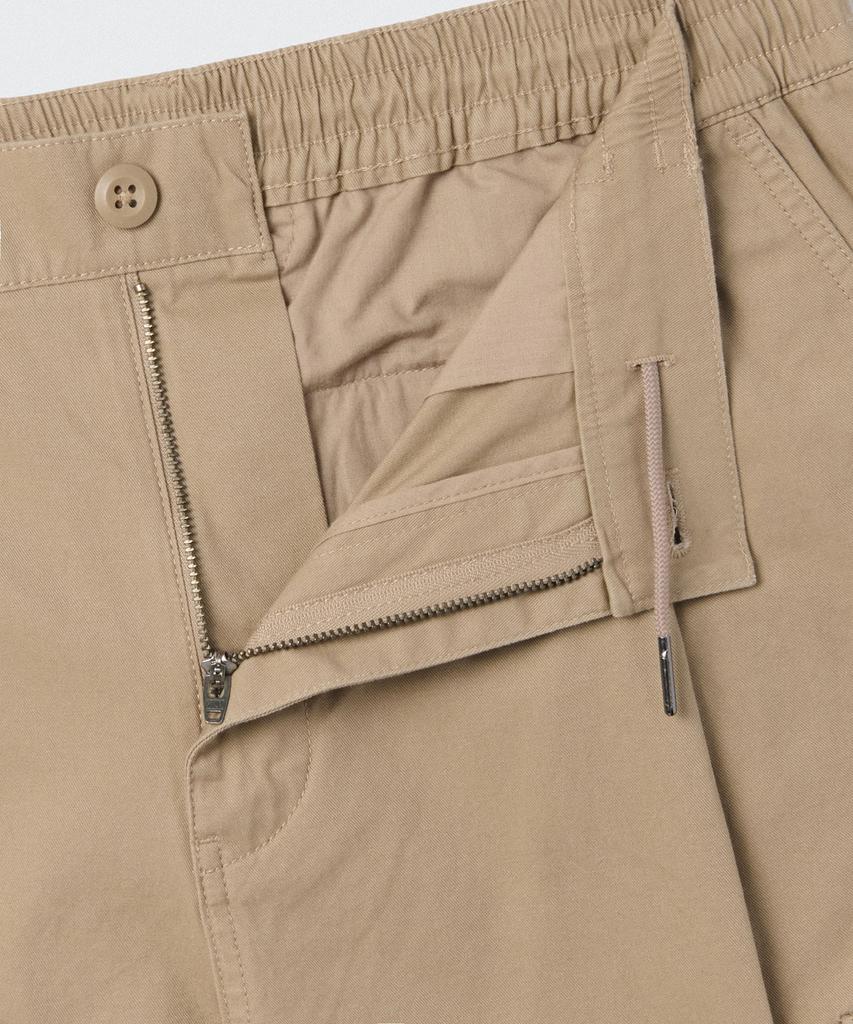 Musinsa Standard Cotton Parachute Elastic Cargo Pants [Beige]