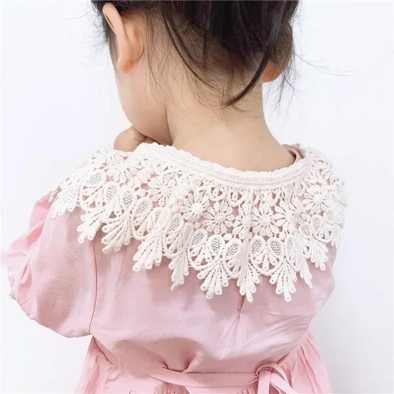 Baby Bib Lace Baby Accessories Korean Kids Lace Collar Cute Hollow Female Baby Girl Bibs Scarf Children's Bibs Scarf Scarf Bibs