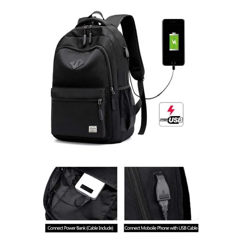 Wasserdichter Unisex-Rucksack mit USB-Ladeanschluss