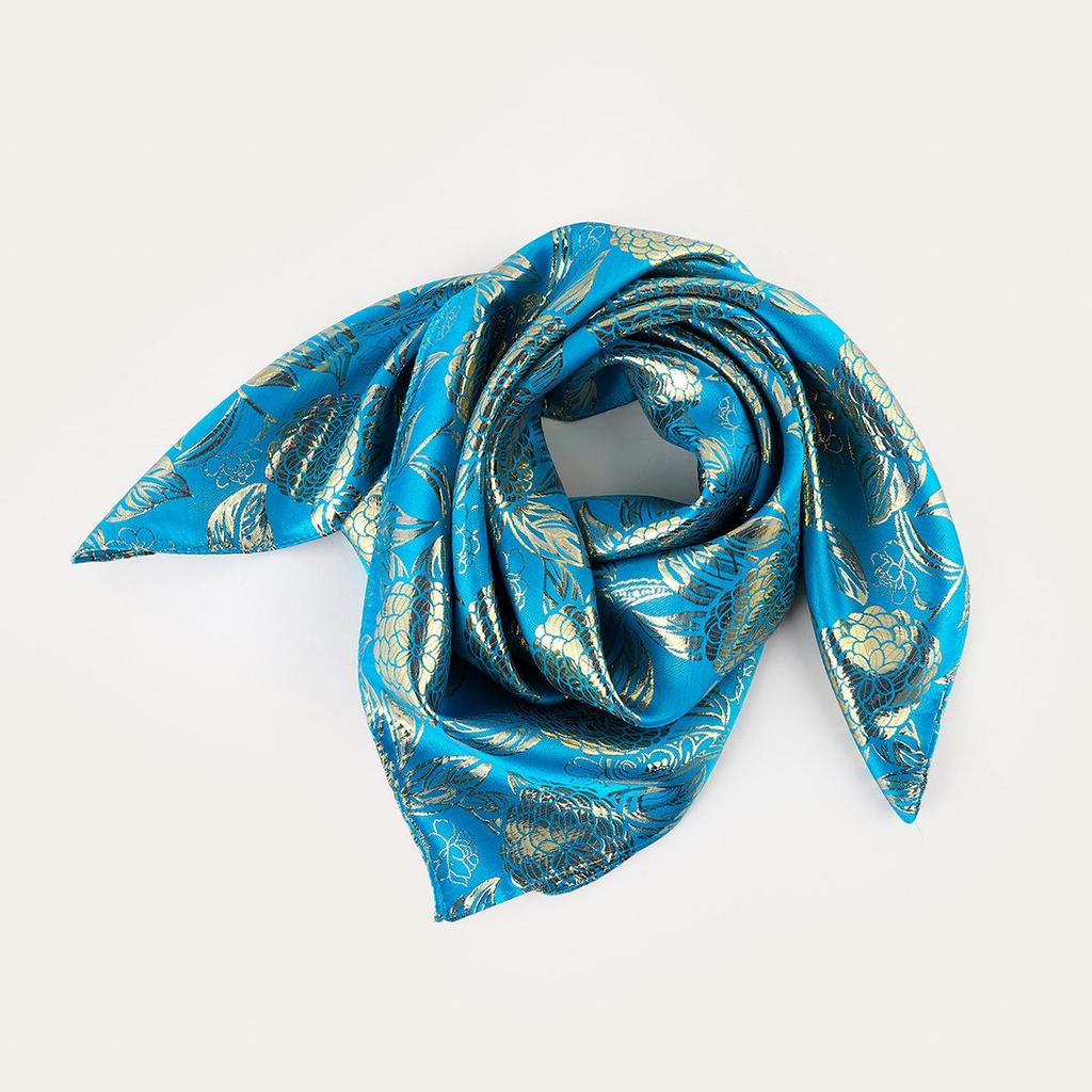 Women's Ethnic Style Silk Jacquard Square Headscarf and Shawl
