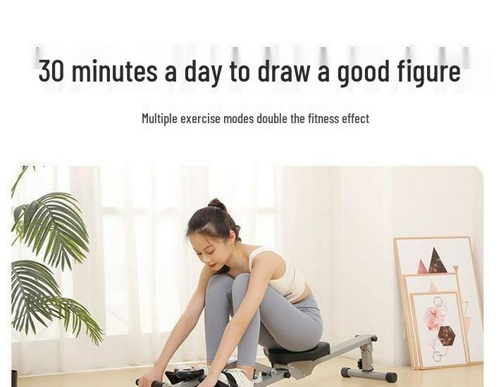 Magnetic Rowing Machine: Hydraulic, Water & Air Resistance Leg Strength Trainer for Family Fitness