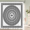 1 Pcs Modern Greek Style Printed Shower Curtain Polyester Fabric Partition Bathroom Curtain with Hooks Home Decorative Curtain