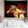 1 Pieza Tapiz de Secado Rápido con Pose Dinámica de Bruce Lee, Tapiz de Diseño Único, Adecuado para Dormitorio, Sala de Estar, Sala de Juegos, Cálidos Regalos Navideños