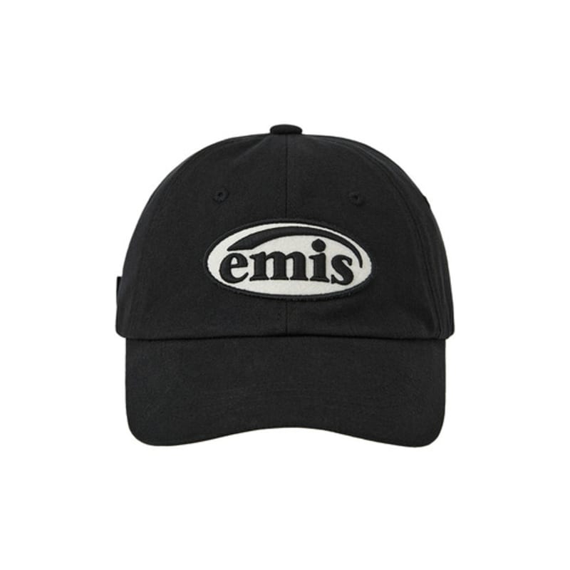 

EMIS TONE ON TONE WAPPEN BALL CAP-BLACK BLACK