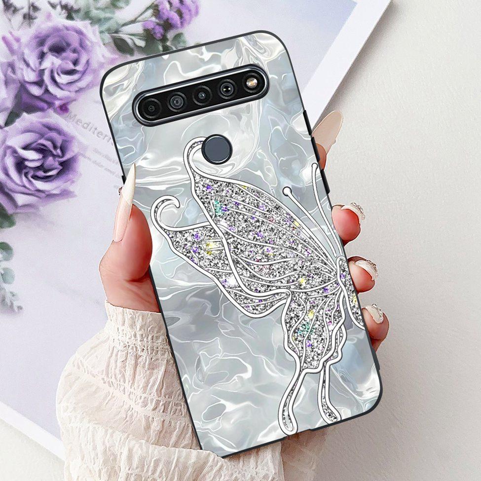 2020 For LG K41S LM-K410 Cover For LG K51S Case LM-K510 Luxury Butterfly Love Cute Cat Cool Handsome Lion Painted Black Silicone