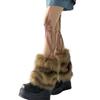 Faux Fur Foot Warmers Kawaii Girls Socks Fashion Plush Legging Sexy Women's Pile Up Socks Snow Boots Covers Thickened Leg Warmer