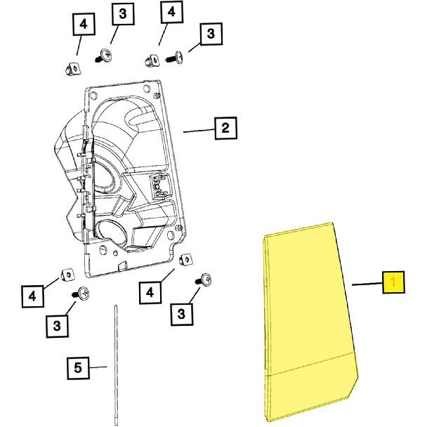 Hconcet New White Fuel Fill Door 5XP08GW7AC Compatible with 2014-2021 Ram ProMaster 1500 2500 3500