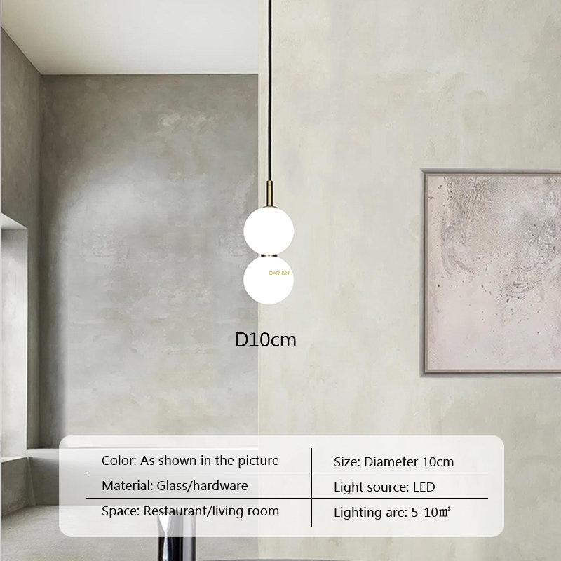 

Подвесной светильник из скандинавского стекла, светодиодный, многоцветный, дымчато-серый, подвесной светильник для спальни, гостиной, столовой, декоративное освещение Cool white - No RC