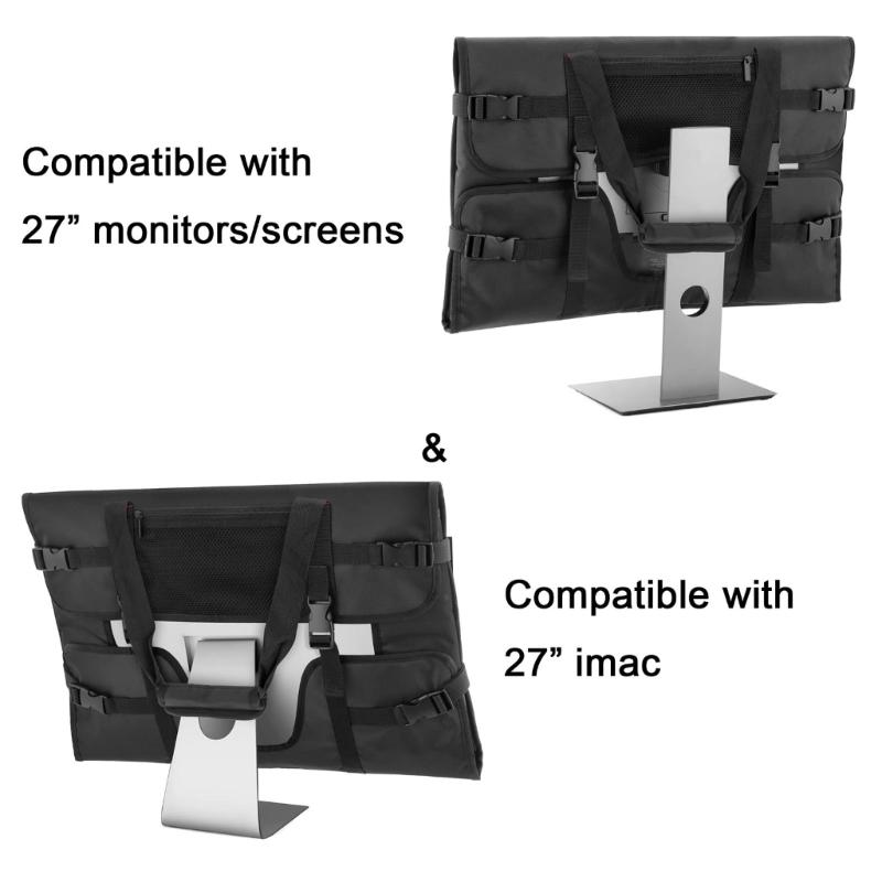 Wasserdichte Desktop-Monitor-Aufbewahrungstasche Für 27-Zoll-Bildschirm mit Weicher Innenpolsterung Organizer-Tasche Reisefreundlich