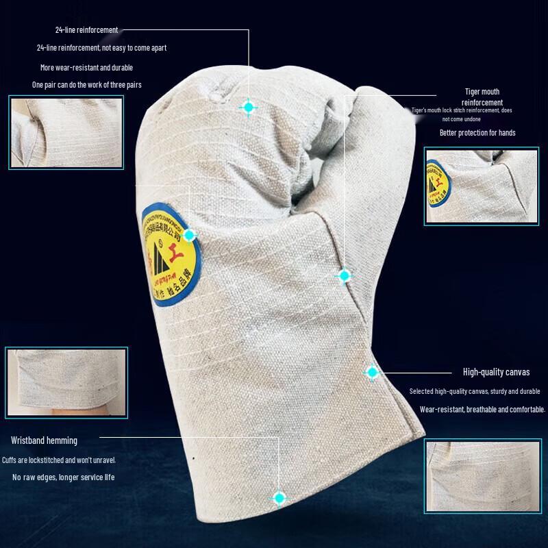 Heavy-Duty Leather Labor Safety Gloves