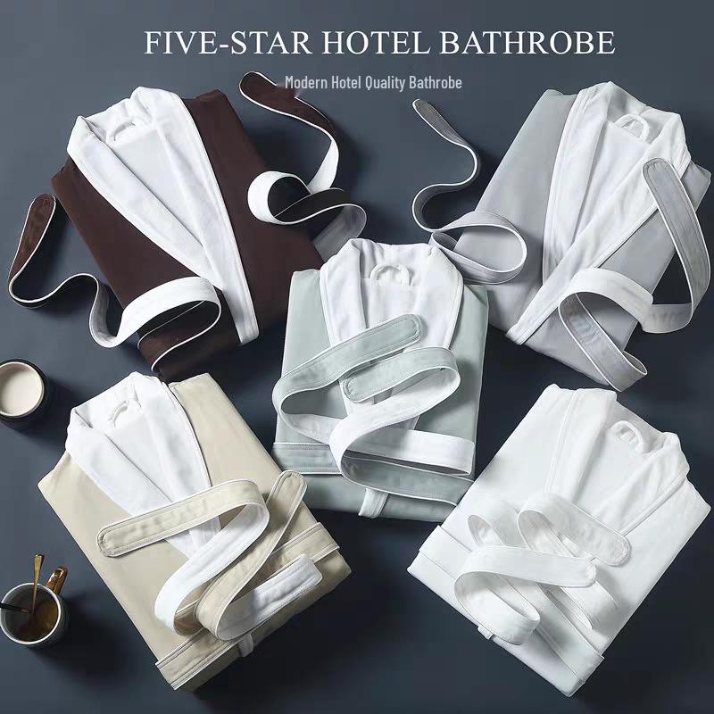 

Luxury Hotel-Style Quick-Drying Bathrobe for Men & Women, Water-Absorbent, Double-Layer, for All Seasons M 160-170cm up to 160 Jin