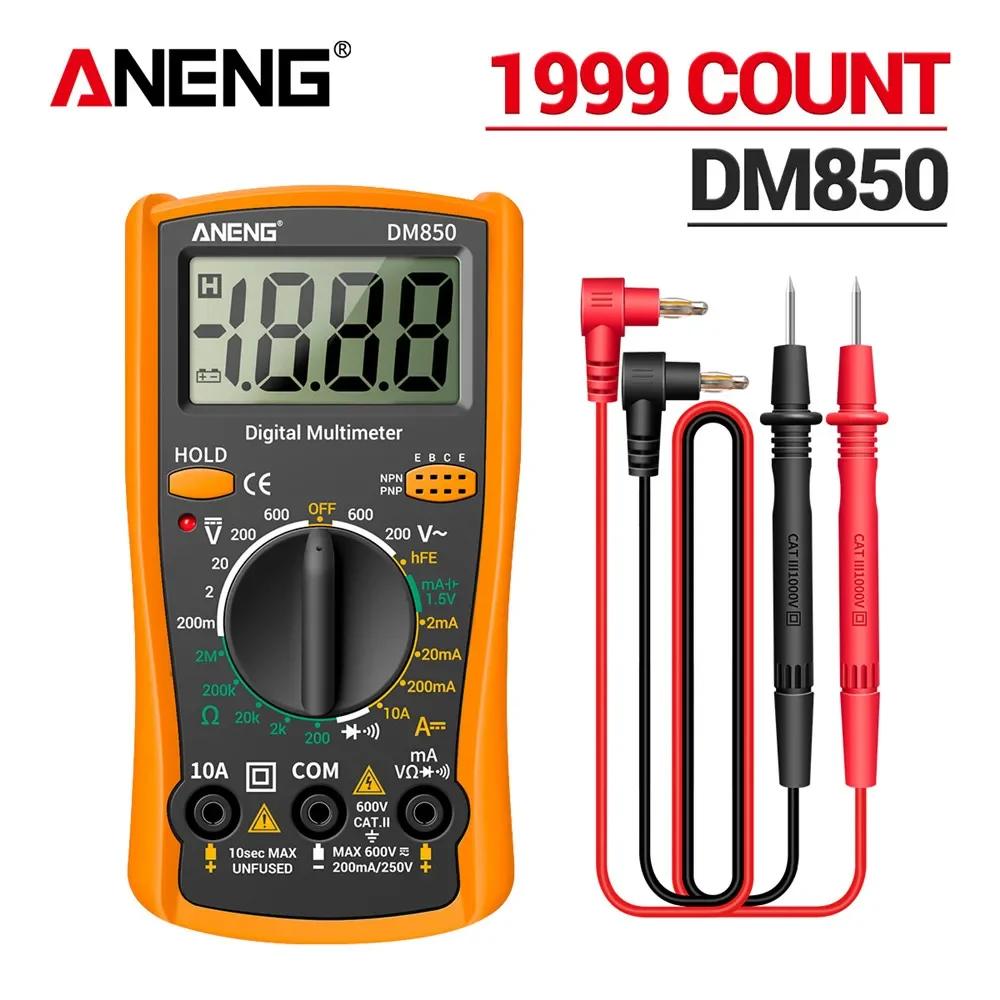 ANENG DM850 Digital Current Ammeter Detector Tester Ohm Automatic Counts Auto Tool Multimeter AC/DC Professional 1999 Votage