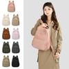 Solid Color Nylon Backpack Lightweight Student Schoolbag