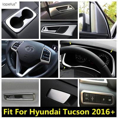 Head Light Lamp / Glove Box / Steering Wheel / Water Cup Panel Cover Trim Accessories Interior For Hyundai Tucson 2016 -