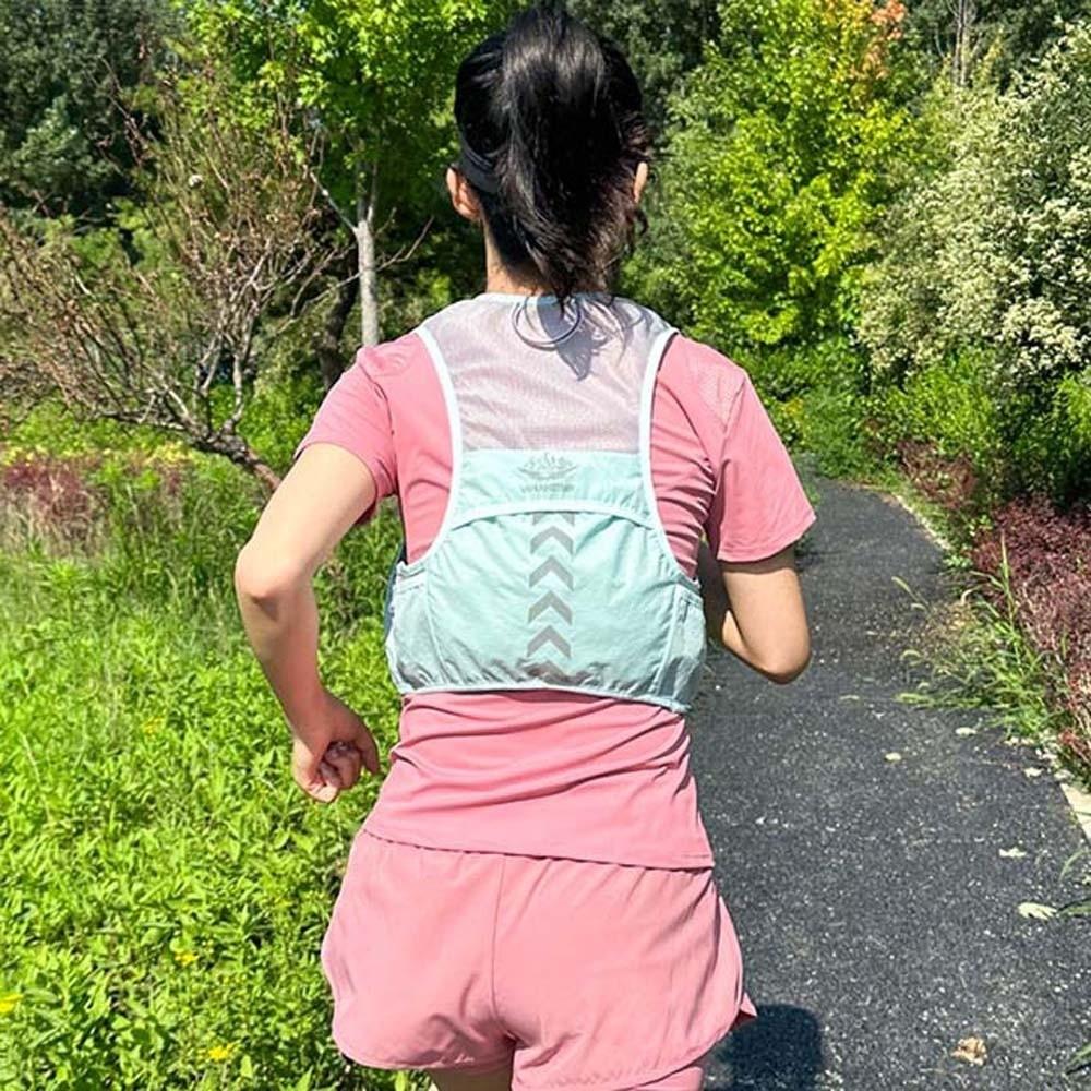 Lightweight Reflective Vest Bag Security Waistcoat Sports Backpack Night Running Bag Construction