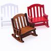 112 Dollhouse Miniature Wooden Mini Rocking Chair Model Furniture Accessories For Doll House Decor Kids Pretend Play Toys Diy