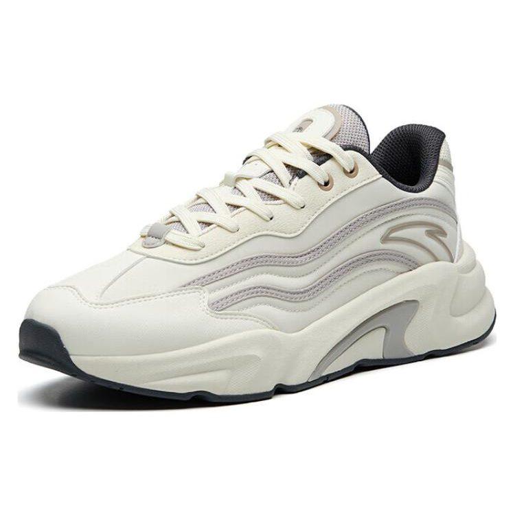 Anta Cushioning Slip Resistant Low top Sports Casual Shoes Men's White Gray 912238865-1