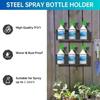 Portabottiglie Spray a Doppia Fessura Portabottiglie Vernice a Doppio Foro Organizzatori Staffa a Muro Scaffali Funzionali per Spazi di Lavoro