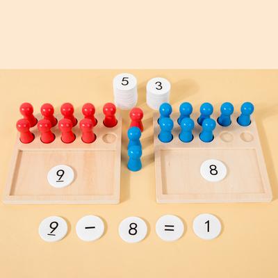 Wooden Digital Arithmetic Board,  Math Manipulatives, Learning Operations Of Addition, Subtraction, Multiplication, Division