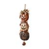 Durable Composite Resin Craft Halloween Stacked Pumpkin Door Hanger, Vintage Jack‑O‑Lantern Wall Hanging Ornament, Farmhouse Fall Home Accents