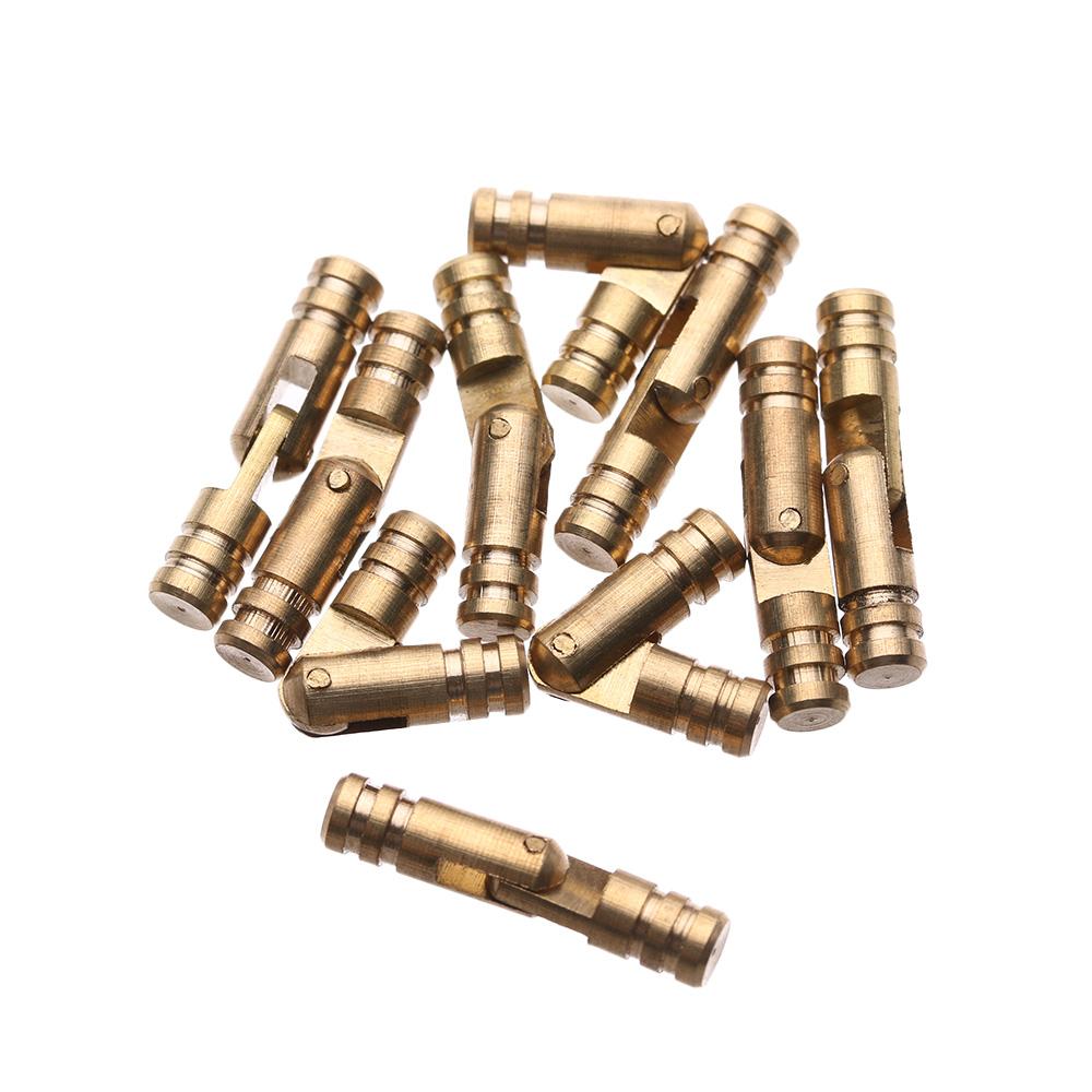 10Pcs/lot Jewelry Box Hinges Hidden Invisible Concealed Barrel Hinge Pure Copper Wine Wooden Case Supplies Furniture Hardware