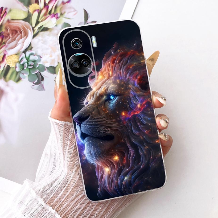 For Honor 90 Lite Case CRT-NX1 Stylish Bow Flowers Painted Cover Soft Slim Phone Case For Honor 90 Pro Honor90 Lite 90Pro Fundas