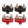 4Pcs Battery Power Stud M6 Dual Distribution Terminal Junction Post Block Bus Bar for Cars RVs Boats Trucks DC 12 To 48V