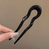 Elegant U-Shaped Hair Fork Fashion Simple Geometric Design Hair Sticks For Women Girls Temperament Hair Accessories Gifts