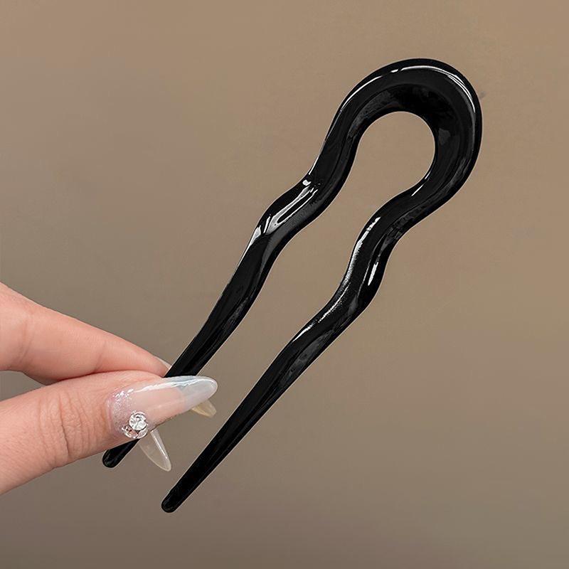 Elegant U-Shaped Hair Fork Fashion Simple Geometric Design Hair Sticks For Women Girls Temperament Hair Accessories Gifts