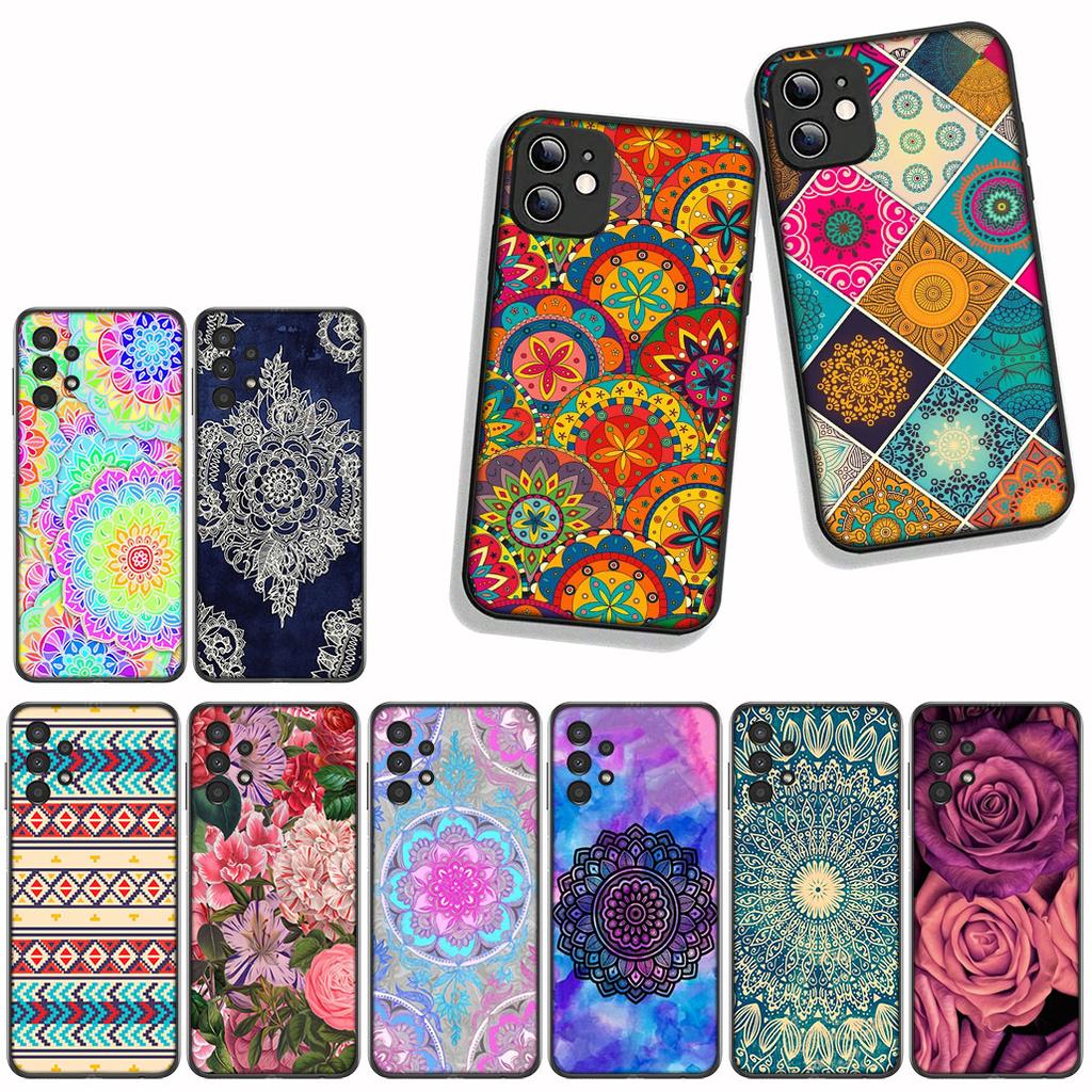 For Xiaomi Redmi 15C 15 A4 A5 9A 9T 10A 10C 9C NFC Note 11 9 8 10 Pro 8T Phone Cover Case Floral Paisley Mandala Flower Texture