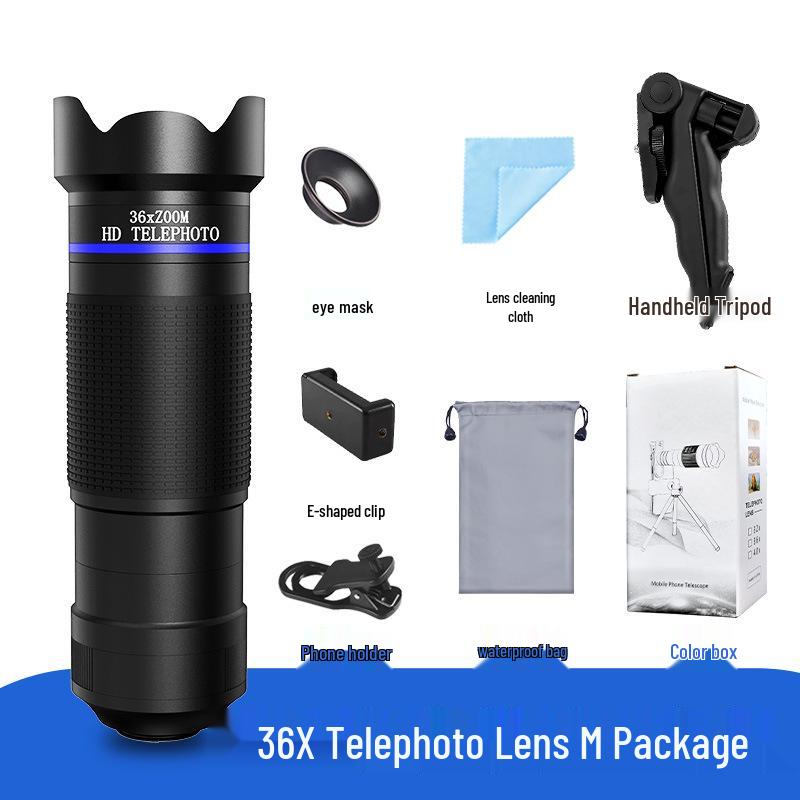 36x Telelens voor Mobiel: HD Monoculair met Breed Zicht voor Concerten, Vissen en Live Streaming