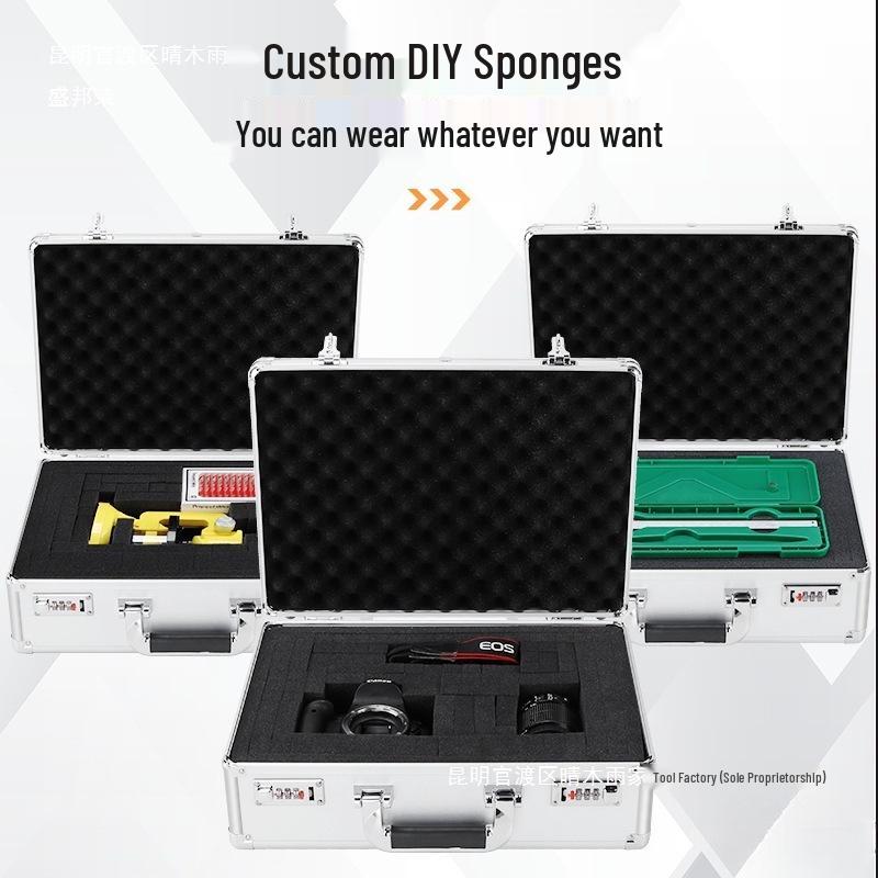 Aluminum Alloy Password Briefcase for Document and Tool Storage