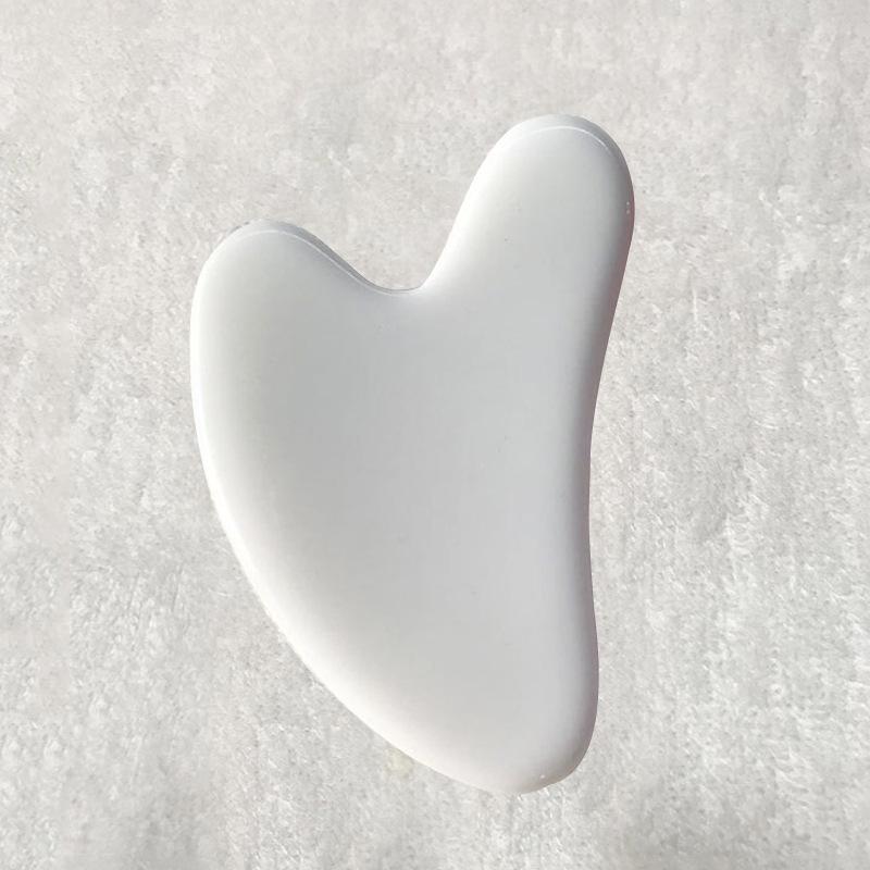 

Resin Heart-Shaped Scrapping Piece Massage Back Neck Waist Scrapping Piece Beauty Salon Whole Body Scrapping Spa Tools белый