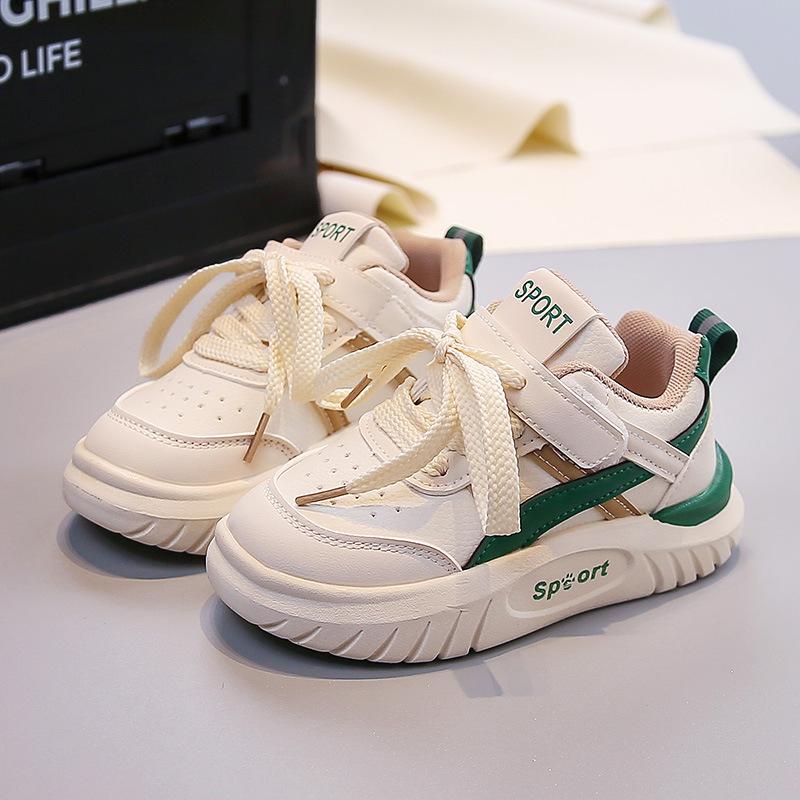 

Children s back-to-school college-style girls sneakers2026Autumn Boys Casual Shoes for Young Children, Leather Running Shoes 21Inner Length13cm зелёный