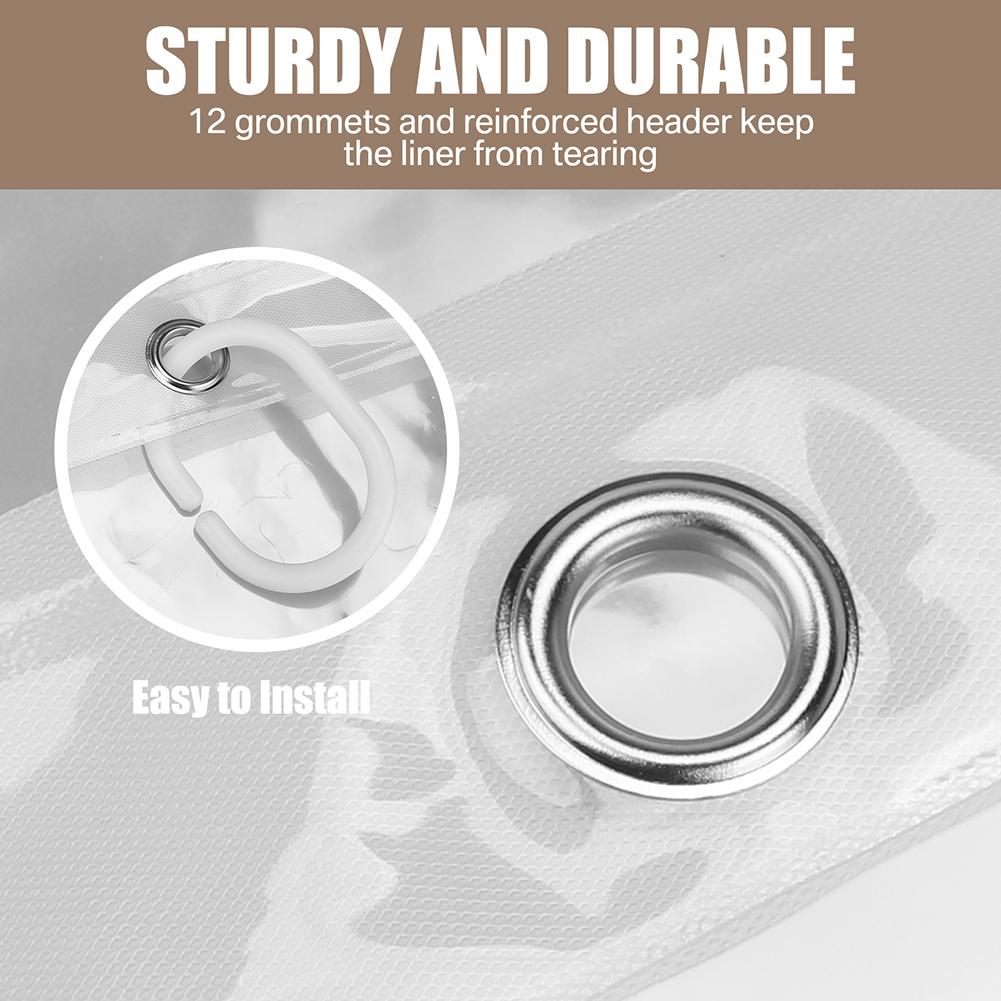 180cm/200cm Clear Shower Curtain Premium PEVA Shower Liner with Rustproof Grommets Magnets Bathroom Waterproof Curtains
