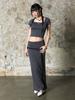 Iyussiti Folding Maxi Skirt - Charcoal
