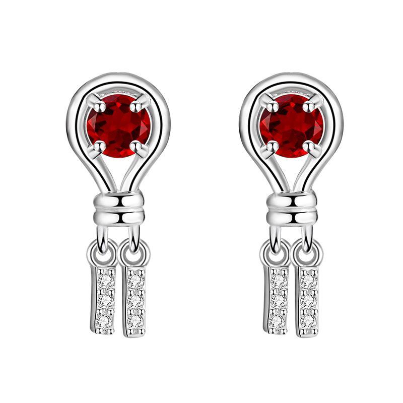 

S925 Silver Tassel Earrings, Natural Topaz Crystal Drop Earrings for Women 925 silver