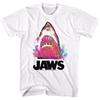 Jaws 70's Thriller Movie Splatter Paint Shark Head Men's T Shirt