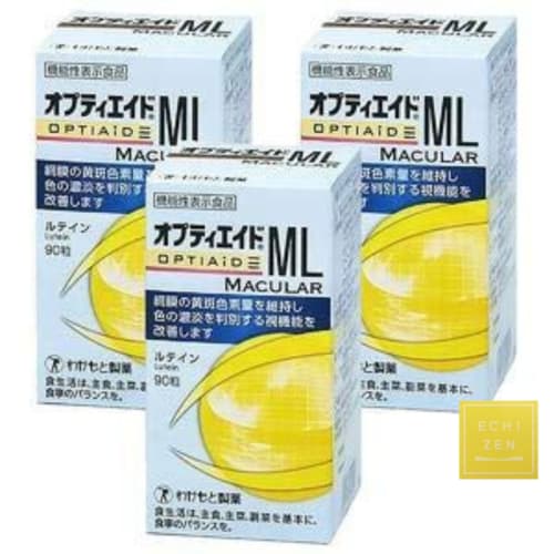 

OptiAid ML Macular, 90 tablets x 3 packs, Wakamoto Pharmaceutical, Functional Food with Original Sticker