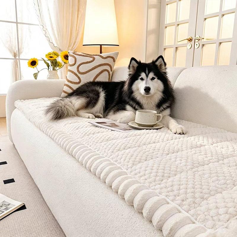 Sofa Pad, Shu, Textured Bubble Plush, Anti-Slip, Washable