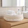 Large Capacity Cosmetic Storage Basket Cotton Rope Sundries Organizer  for Household