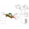 Gas Connection Adapter With Gauge Propane Tank Gauge Adapter Level Indicator Universal Brass Fittings Easy To Use