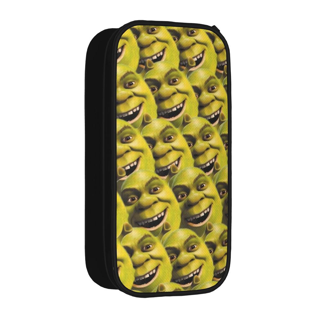 Fun Funny Shreks Pattern Pencil Case Pencil Box Pen Box for Student Big Capacity Bags School Supplies Cosmetic Stationery