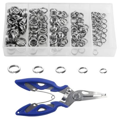 WMYCONGCONG Fishing Split Rings 200 Pieces Diameter 5.5-9mm 5 Sizes