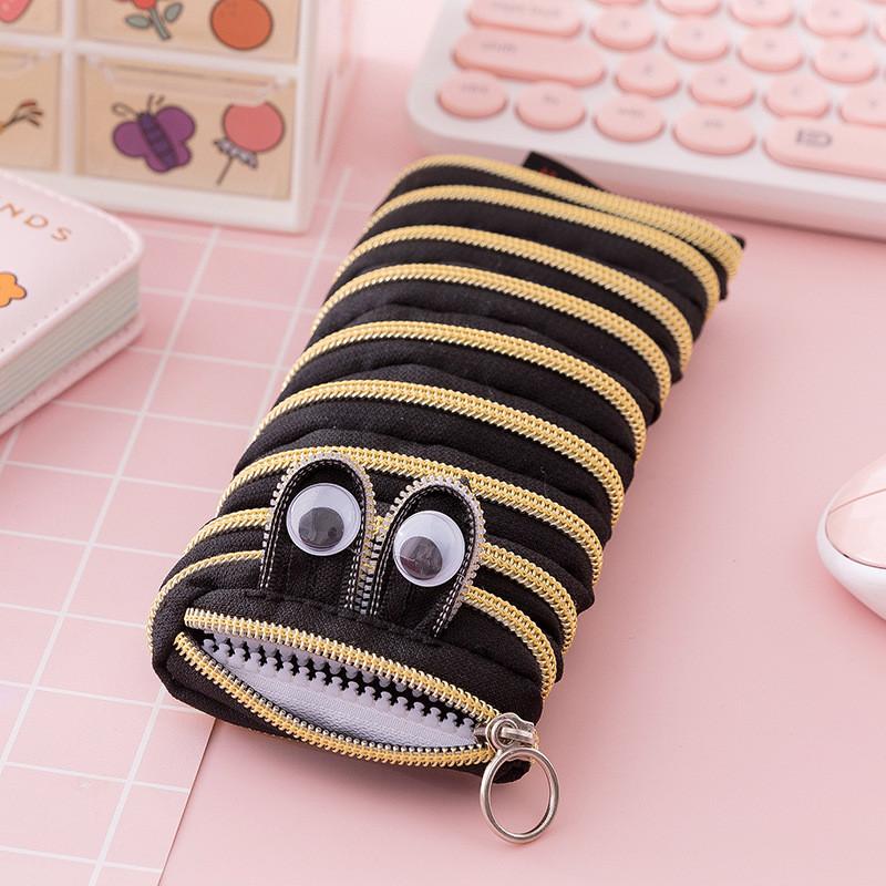 Entzückendes Canvas Reißverschluss Federmäppchen Für Kinder Niedliche Kreative Koreanischer Stil Schreibwaren Tasche