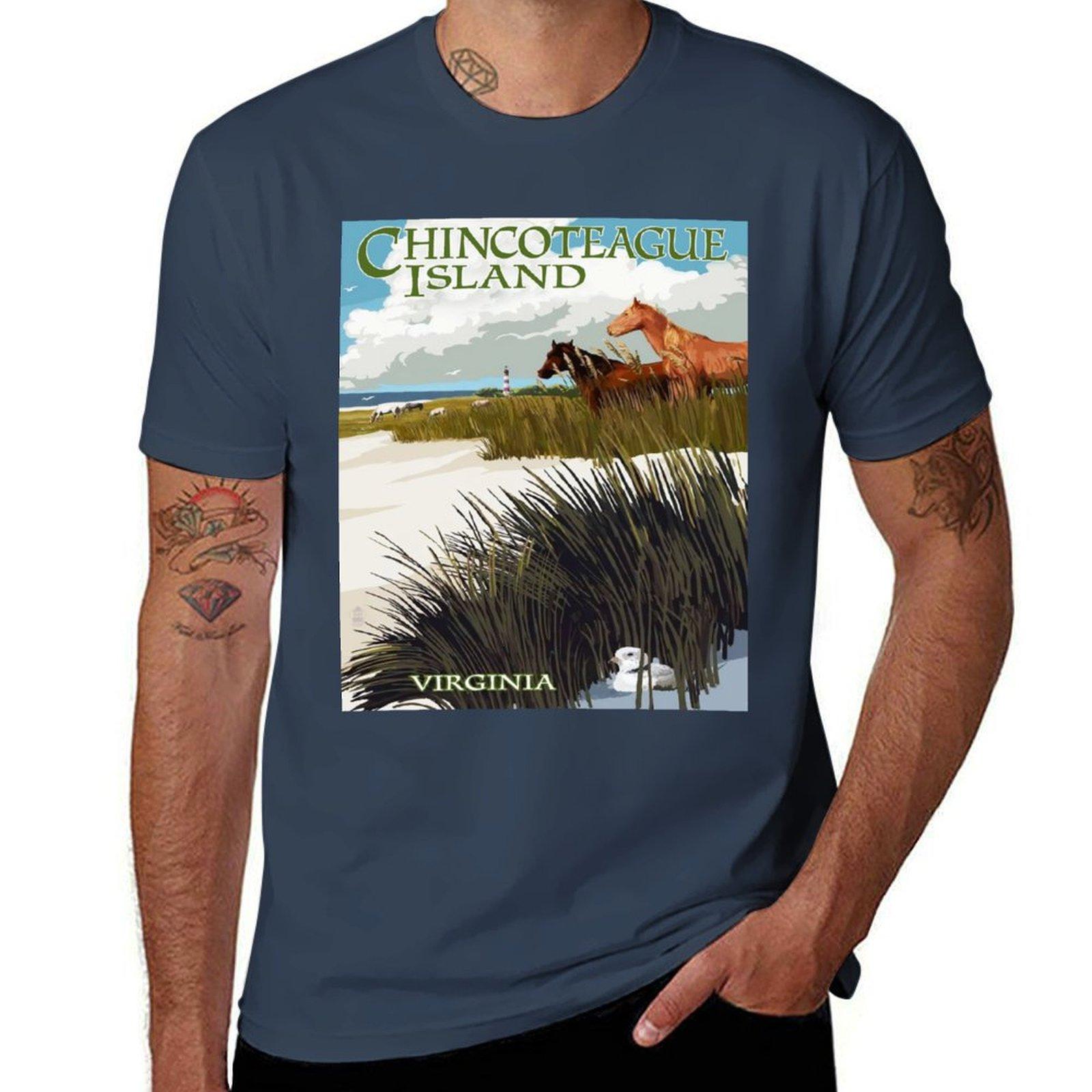 man graphic t t Chincoteague T-Shirt shirt man shirts cotton Island S