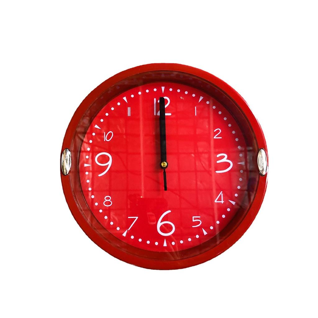 Simple Small Wall Clock Angle Pressing Living Room Household Clock 22cm