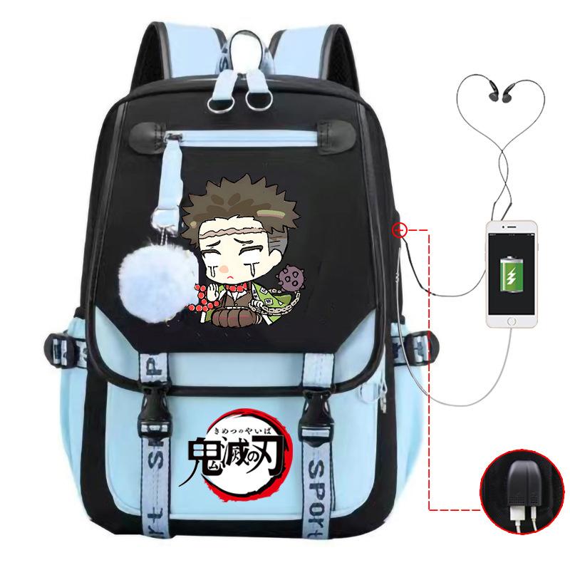 Demon slayer ghost extermination column student schoolbag junior high school student primary school student middle school student backpack
